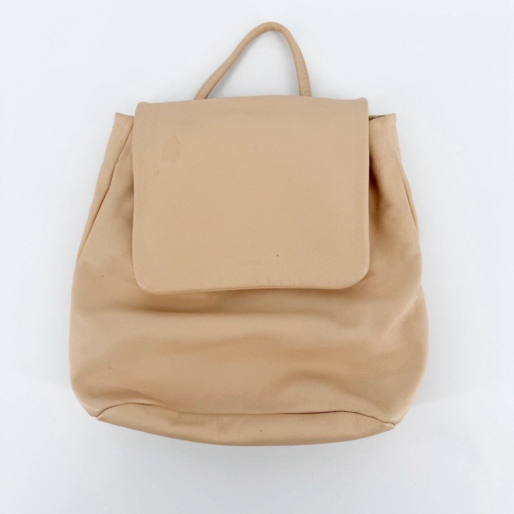 Baggu Leather Mini Backpack Cream - Picture 2 of 7